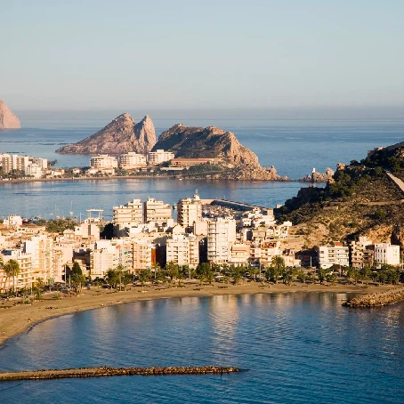 Ciudad de Águilas (Murcia) en la Costa Cálida.