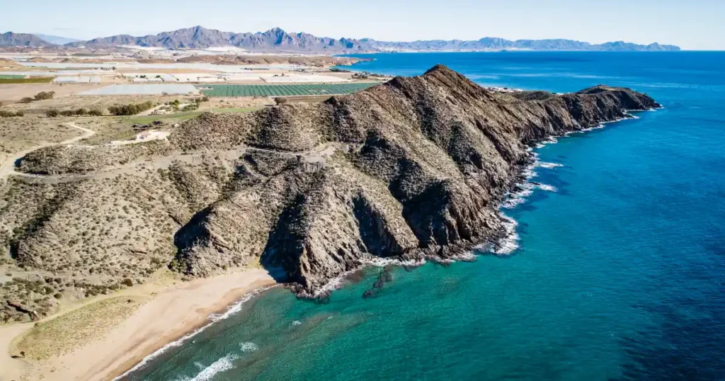 Luchtfoto van Murcia en de Costa Cálida.