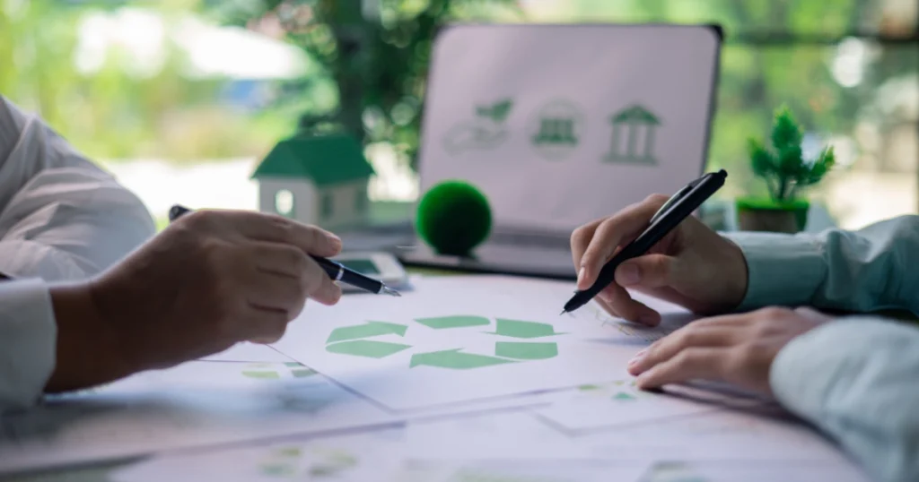 Quadratia analysts setting out the principles of sustainable housing construction.