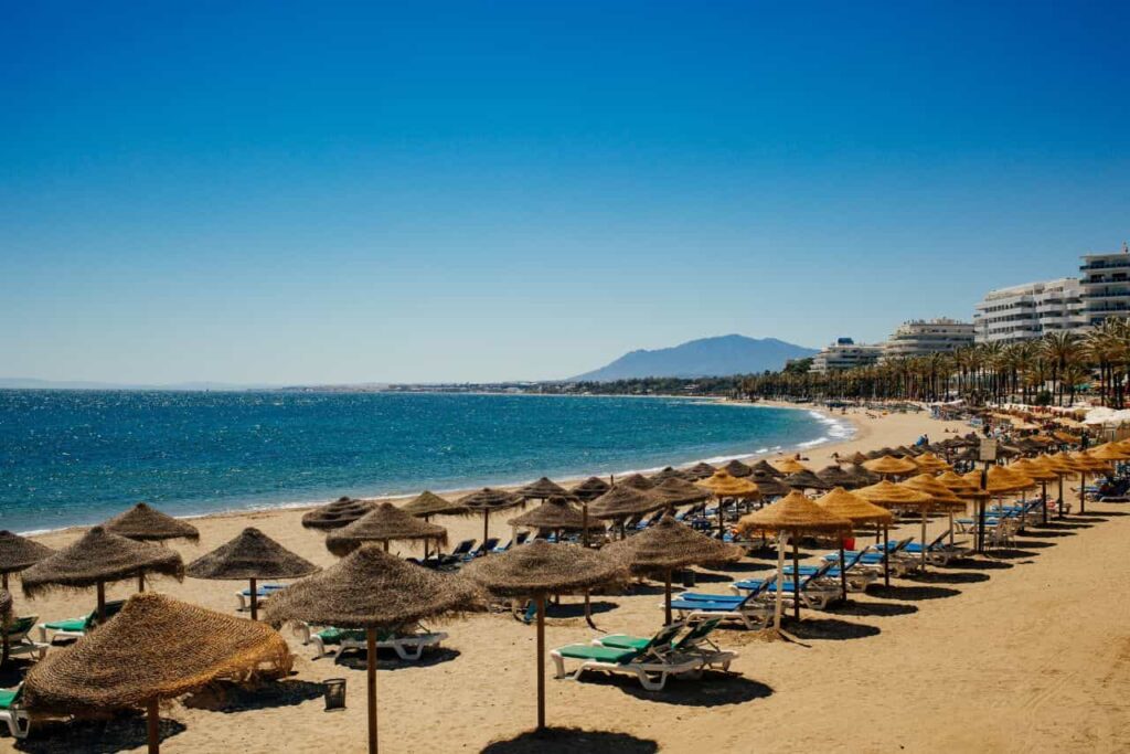 One of the main golden sandy beaches on the Costa del Sol.