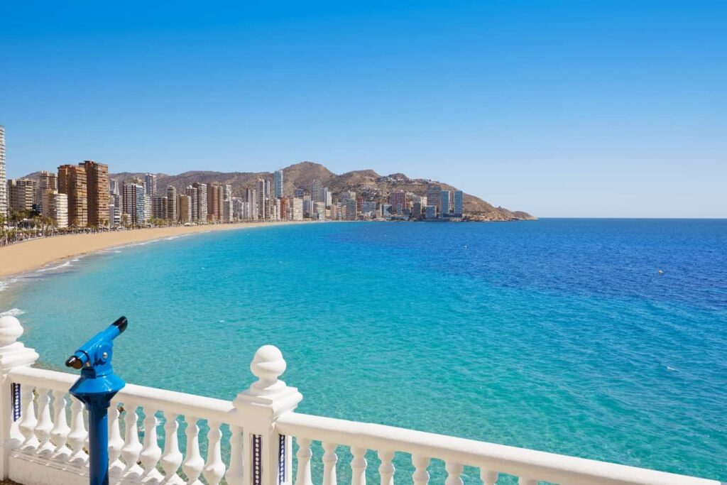 Levante strand in Benidorm, Alicante.
