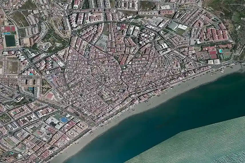 Aerial image of the town of Estepona.